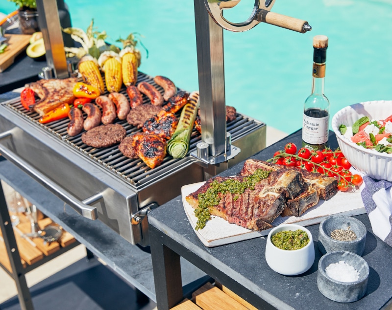 Cooking on the Everhot Grill A delicious cooked meal using the Everhot Grill
