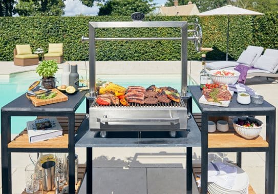 The Everhot Grill Lunch being cooked on the Everhot Grill