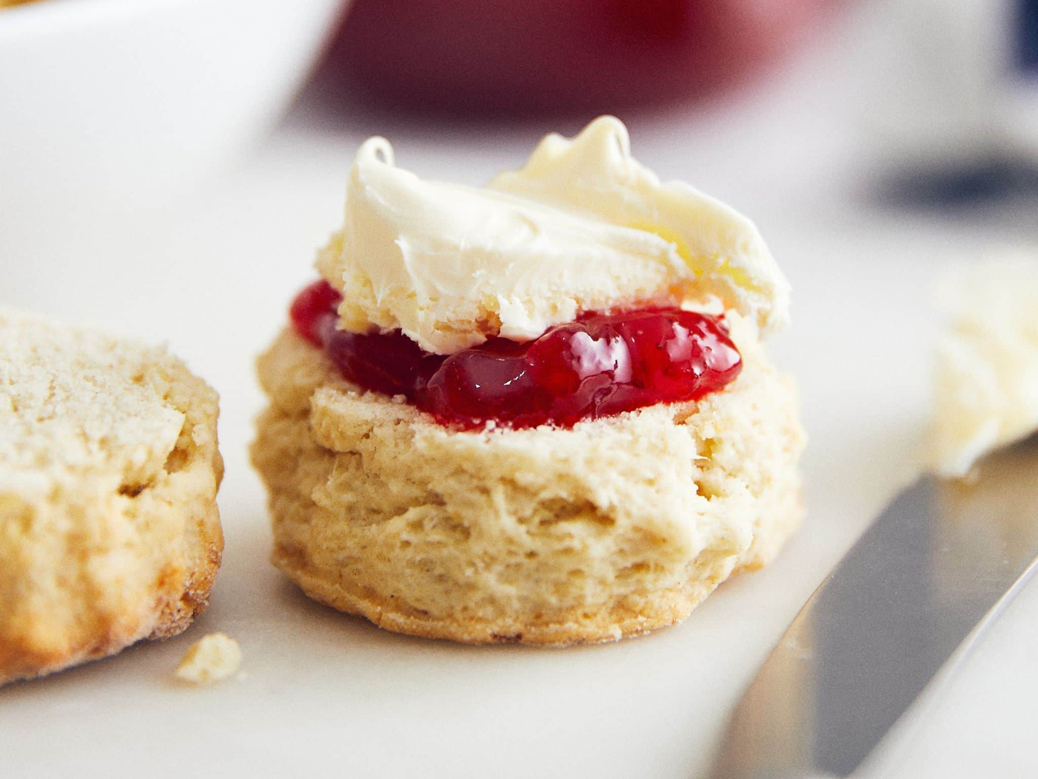 Everhot scone served with jam and cream