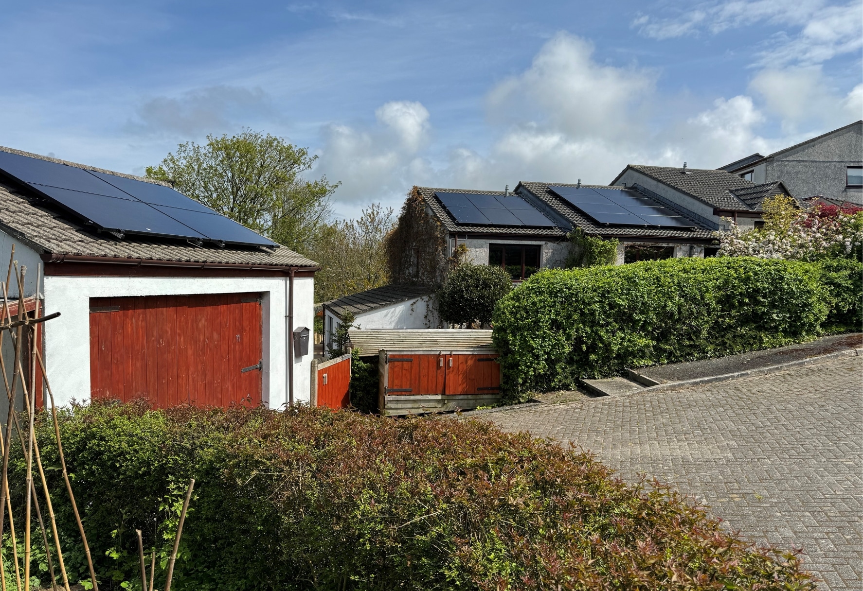 Solar panels on Mr Whiston's roof