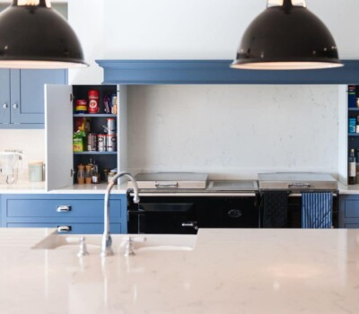 Everhot 150 in blue kitchen