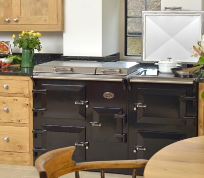 Graphite Everhot in wood kitchen