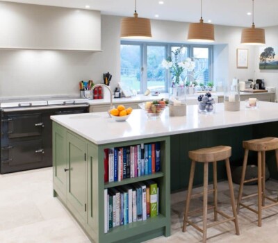 Everhot in green kitchen