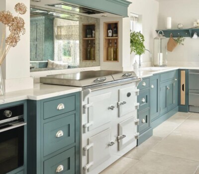 Everhot 120 in duck egg blue kitchen